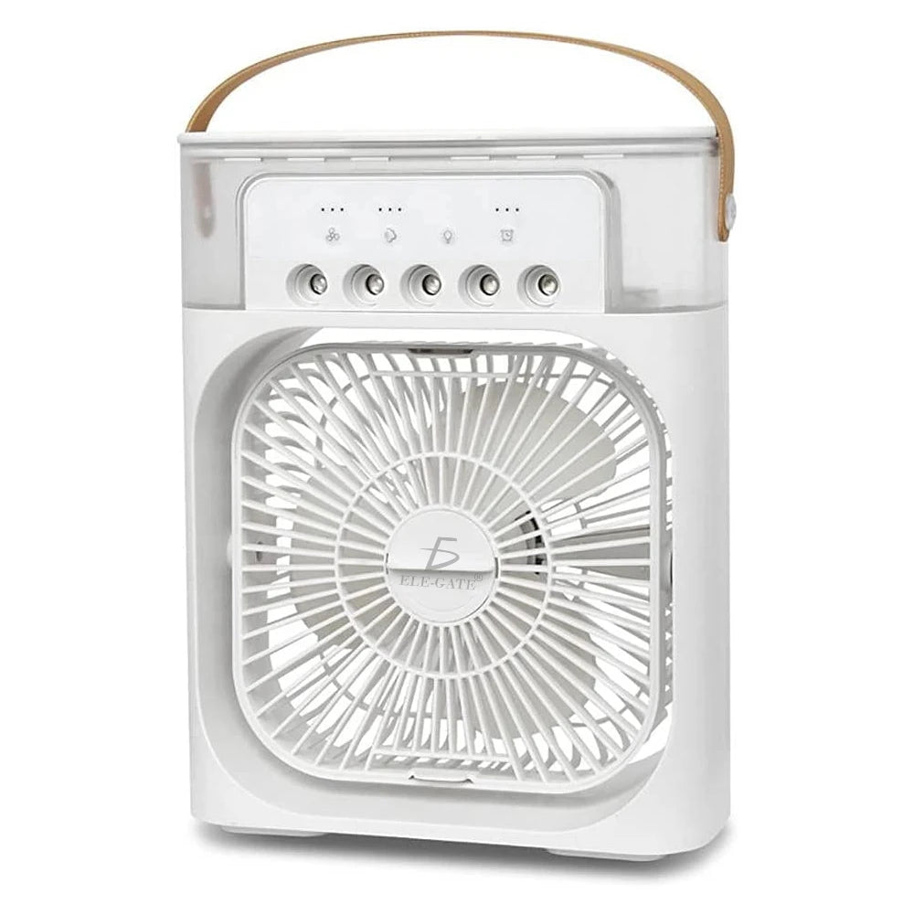 Modern Portable Air Conditioner Fan Night Light LED USB DC Power 30W 3 Speeds Low Noise Plastic Material Water Tank