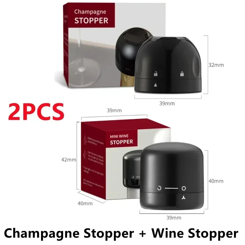 Wine Stopper 1/2 Piece Reusable Bar Accessories Silicone Sealing Champagne Cork Keep Wine Freshness Bottle Cap Barware Home