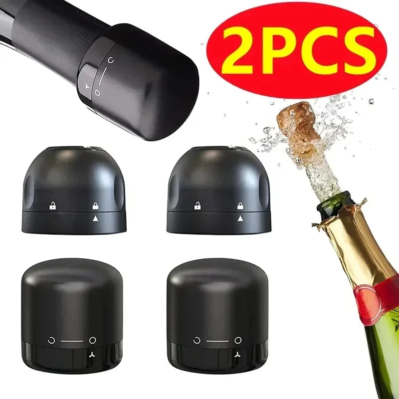 Wine Stopper 1/2 Piece Reusable Bar Accessories Silicone Sealing Champagne Cork Keep Wine Freshness Bottle Cap Barware Home