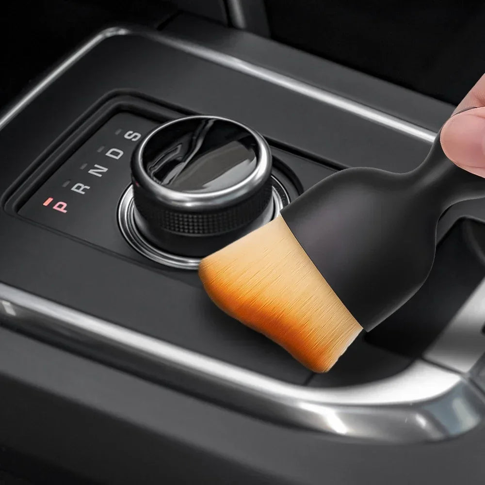 Car Vent Cleaning Soft Brush with Casing Car Interior Cleaning Tool Artificial Car Brush Crevice Dusting Detailing