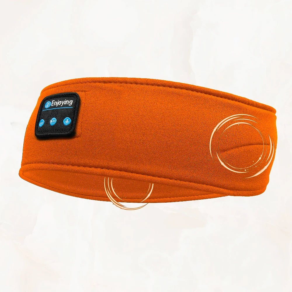 HOMEFISH BT Earphones Sports Sleeping Headband Elastic Wireless Headphones Music Eye Mask Wireless Bluetooth Headset Headband