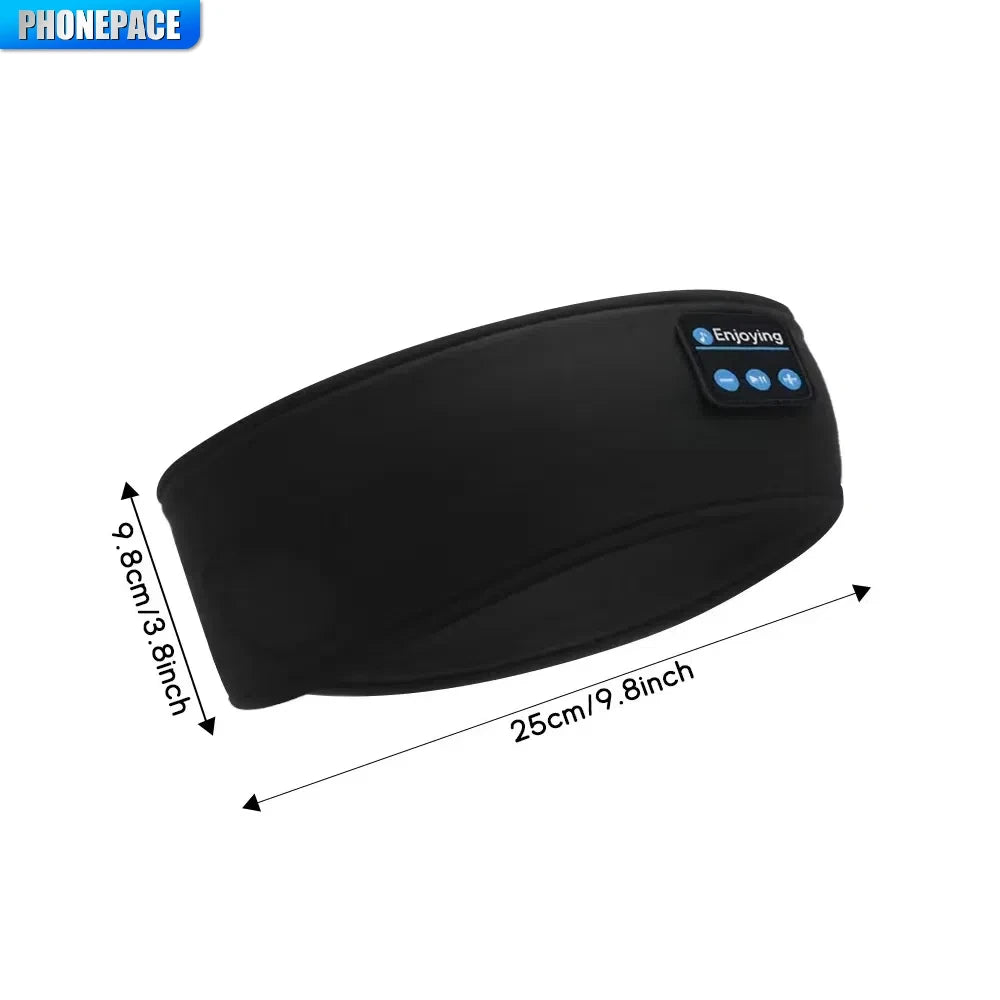 HOMEFISH BT Earphones Sports Sleeping Headband Elastic Wireless Headphones Music Eye Mask Wireless Bluetooth Headset Headband